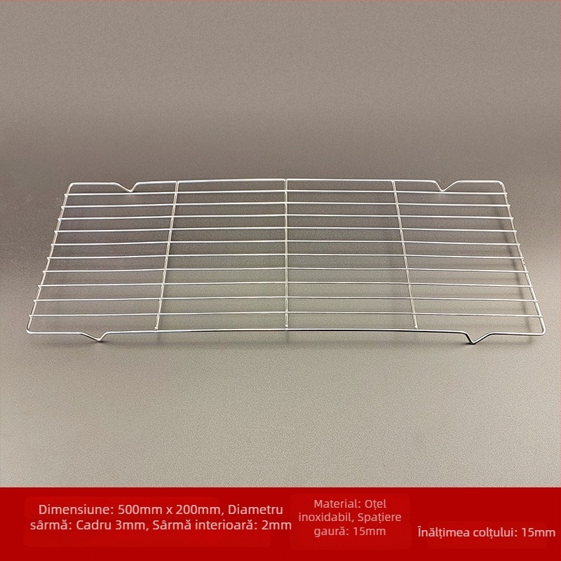 Gril din oțel inoxidabil, din sârmă, formă pătrată, portabil, multifuncțional, fără fum, ușor de curățat, electroplacare și sudură cu puncte