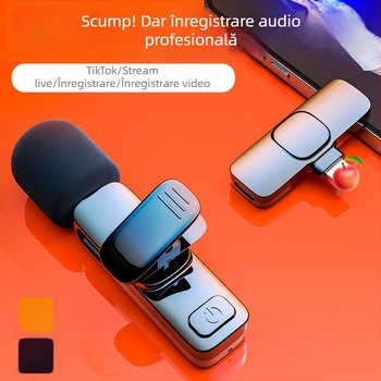 Microfon lavalier K9, cablat pentru înregistrare profesională și difuzare live, SNR ≥70 dB, baterie încorporată, 5V/5W, autonomie 1-3 h