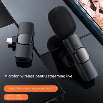 Microfon lavalier K9, cablat pentru înregistrare profesională și difuzare live, SNR ≥70 dB, baterie încorporată, 5V/5W, autonomie 1-3 h
