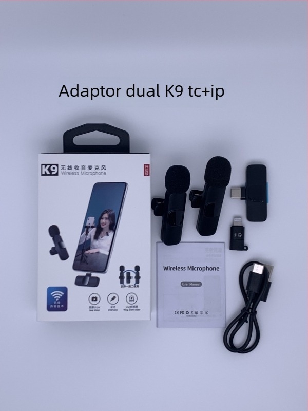 Microfon lavalier K9, cablat pentru înregistrare profesională și difuzare live, SNR ≥70 dB, baterie încorporată, 5V/5W, autonomie 1-3 h