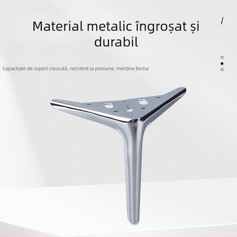 Picioare metalice semicercuri cu trei brațe pentru mobilier - pentru măsuțe de cafea și canapea - cupru, turnare, stil modern minimalist, potrivire universală
