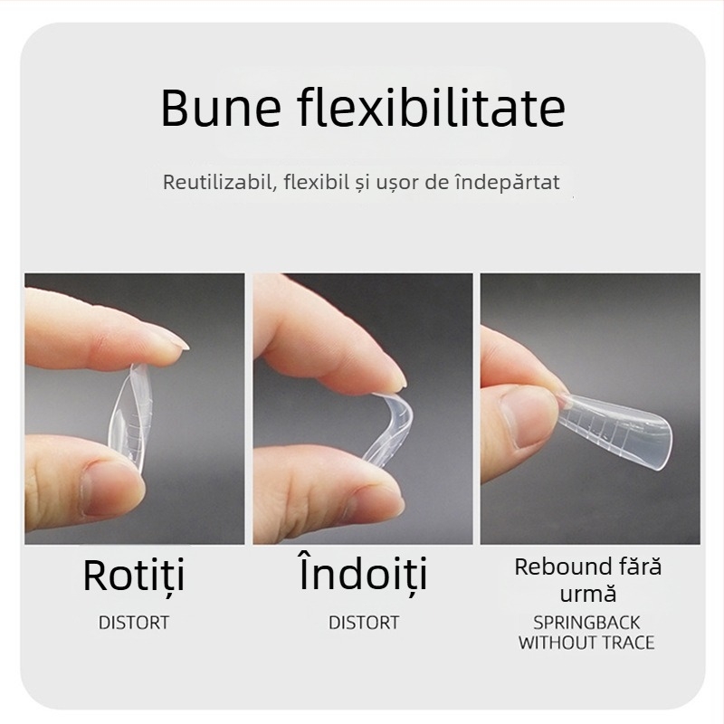 GNDG Matriță de extensie pentru unghii, din plastic, serie de matrițe pentru tavă de hârtie, model cu picături de apă, 48–60 buc