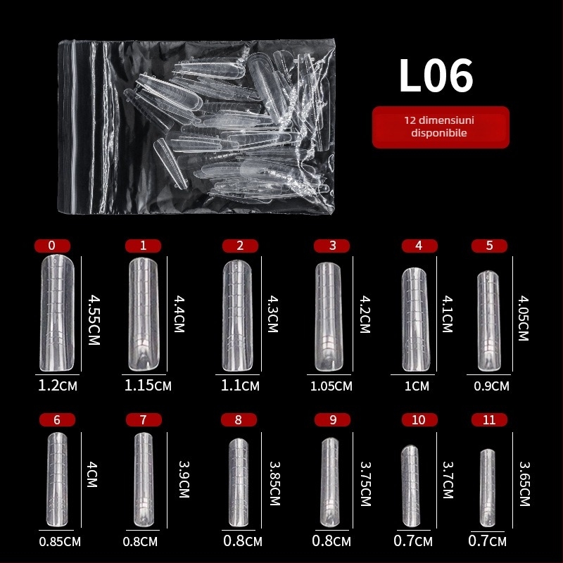 GNDG Matriță de extensie pentru unghii, din plastic, serie de matrițe pentru tavă de hârtie, model cu picături de apă, 48–60 buc