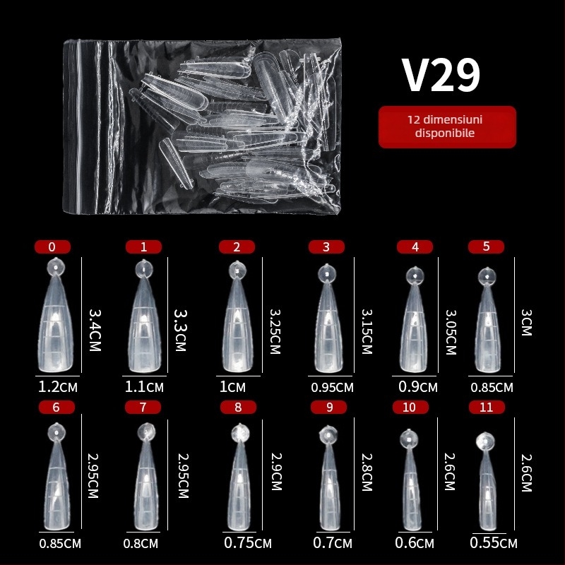 GNDG Matriță de extensie pentru unghii, din plastic, serie de matrițe pentru tavă de hârtie, model cu picături de apă, 48–60 buc