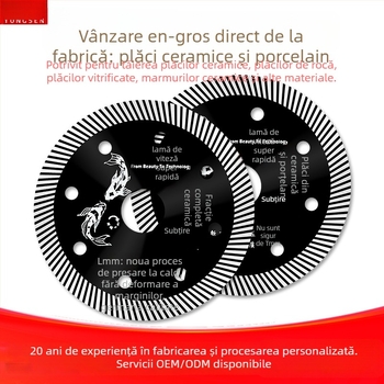 Disc diamant pentru ceramică și plăci, model 114/105, Swimming Forest brand, pentru procesarea pietrei.