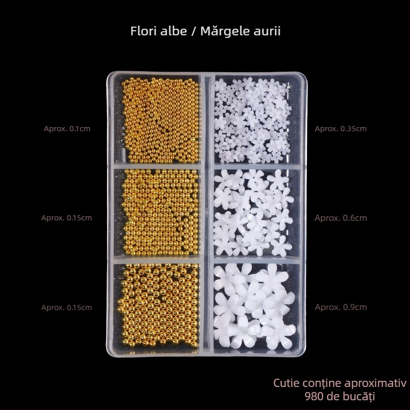 Cristale pentru unghii Poshman, Princess Series, Flat Bottom Drill, Bow & Butterfly Pattern, Stil dulce