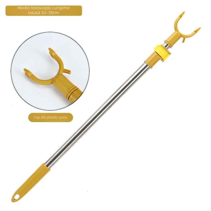 Furculiță pentru haine din oțel inoxidabil și plastic - pentru uscat pe balcon, stil lux ușor, Guanya Chengli