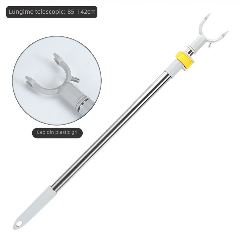 Furculiță pentru haine din oțel inoxidabil și plastic - pentru uscat pe balcon, stil lux ușor, Guanya Chengli