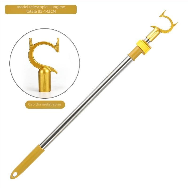 Furculiță pentru haine din oțel inoxidabil și plastic - pentru uscat pe balcon, stil lux ușor, Guanya Chengli