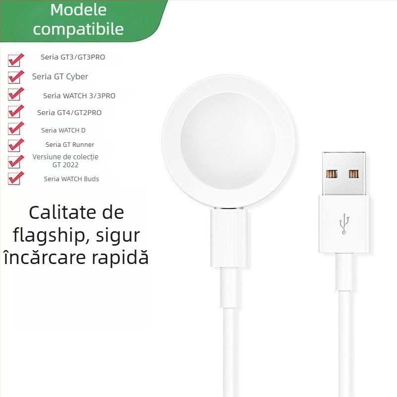 Stație de încărcare magnetică Huawei Watch – Interfață Type-C, Compatibil GT4/GT5/GT3/GT2 Pro, Model 02