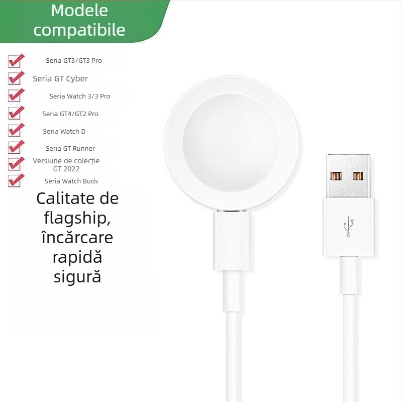 Stație de încărcare magnetică Huawei Watch – Interfață Type-C, Compatibil GT4/GT5/GT3/GT2 Pro, Model 02