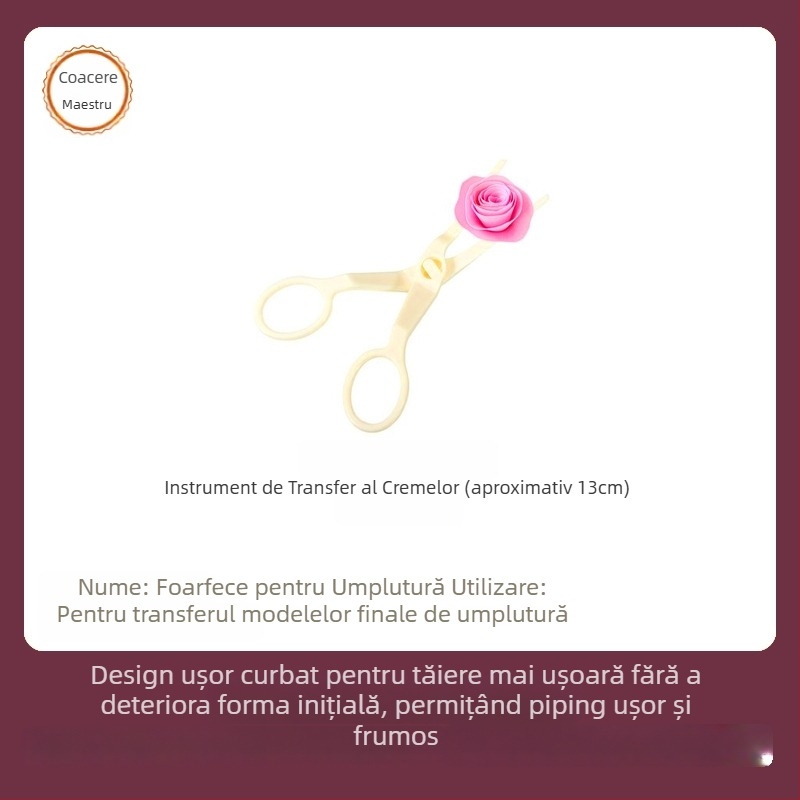 Set de instrumente pentru decorare cu pistol de decorare și bază de susținere, unelte pentru decorarea pastei de fasole în stil coreean și unelte pentru decorarea petalelor