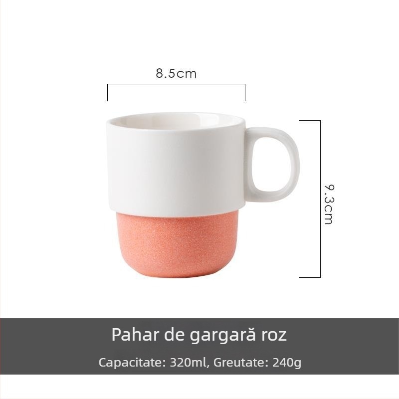 Set de baie din ceramică cu glazură japoneză fulg de zăpadă — trei piese, cu cupe pentru apă de gură și pentru periuța de dinți pentru cupluri