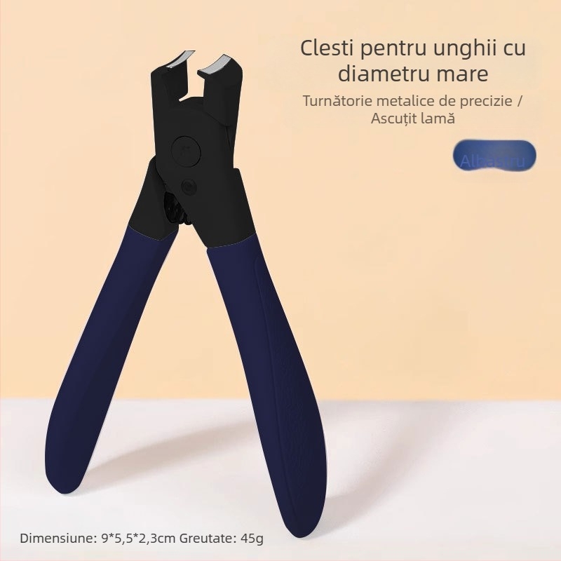 Clește pentru unghii de picioare cu design anti-stropire, fălci în formă de cioc de vultur și vârf ascuțit, pentru uz casnic
