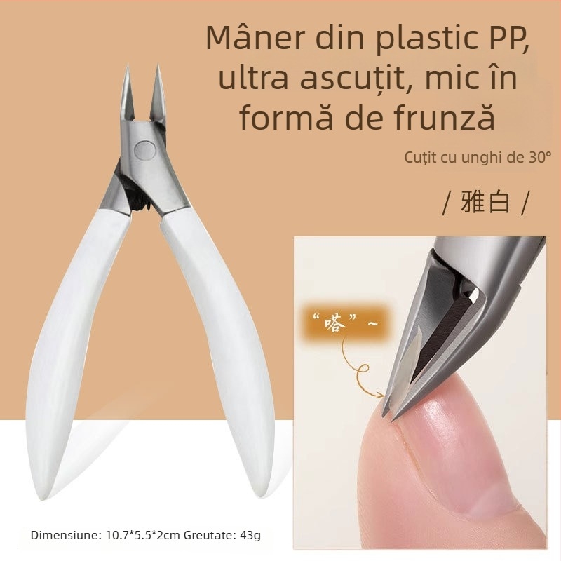 Clește pentru unghii de picioare cu design anti-stropire, fălci în formă de cioc de vultur și vârf ascuțit, pentru uz casnic