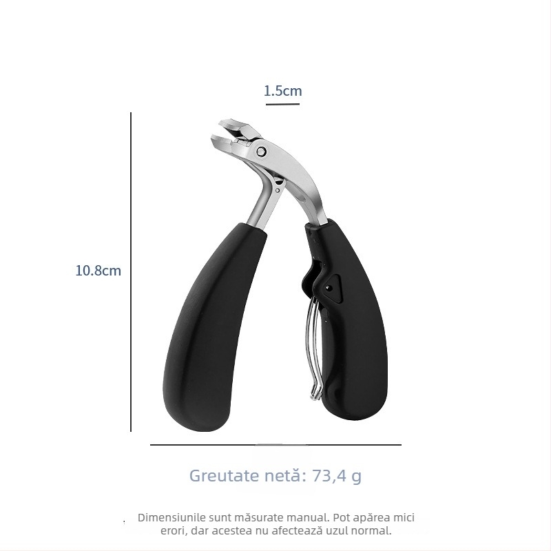 Clește pentru unghii de picioare cu design anti-stropire, fălci în formă de cioc de vultur și vârf ascuțit, pentru uz casnic