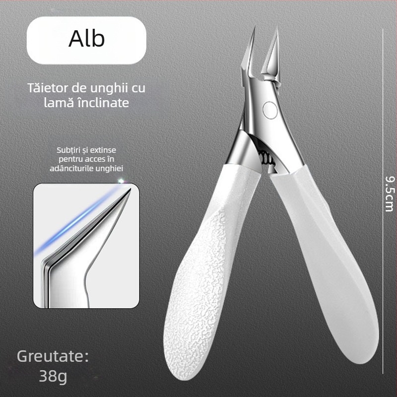 Clește pentru unghii de picioare cu design anti-stropire, fălci în formă de cioc de vultur și vârf ascuțit, pentru uz casnic