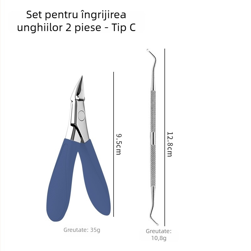 Clește pentru unghii de picioare cu design anti-stropire, fălci în formă de cioc de vultur și vârf ascuțit, pentru uz casnic