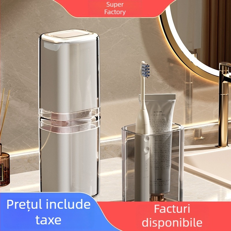 Beiduoyang Cupă de călătorie pentru periuța de dinți, design pătrat, material PET, logo personalizabil