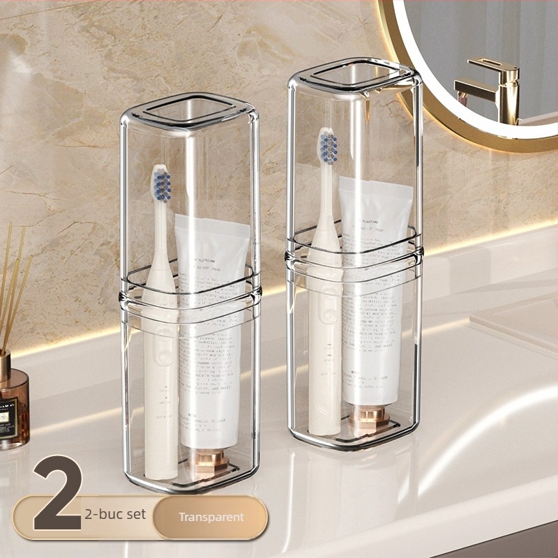 Beiduoyang Cupă de călătorie pentru periuța de dinți, design pătrat, material PET, logo personalizabil