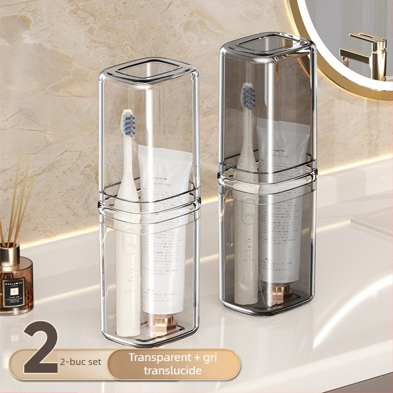 Beiduoyang Cupă de călătorie pentru periuța de dinți, design pătrat, material PET, logo personalizabil