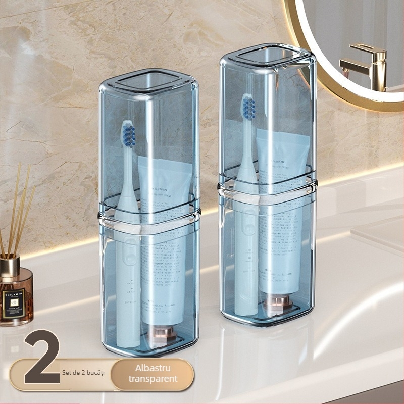 Beiduoyang Cupă de călătorie pentru periuța de dinți, design pătrat, material PET, logo personalizabil