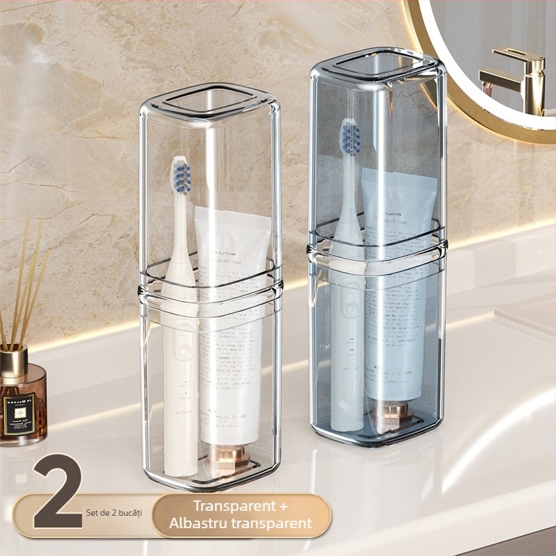 Beiduoyang Cupă de călătorie pentru periuța de dinți, design pătrat, material PET, logo personalizabil