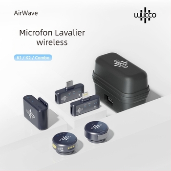 Microfon lavalier LUUCCO, cu fir, omnidirecțional, baterie încorporată, interval de frecvență 20 Hz–20 kHz, SNR ≥70 dB, autonomie 3–6 ore