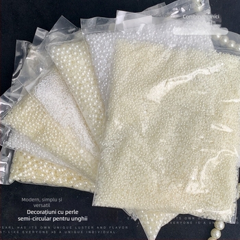 Rose forest accesorii pentru unghii cu perle — perle semi-rotunde cu bază plată, Materiale: plastic, perlă, rășină, Model: Flori, Iubire, Picătură de apă