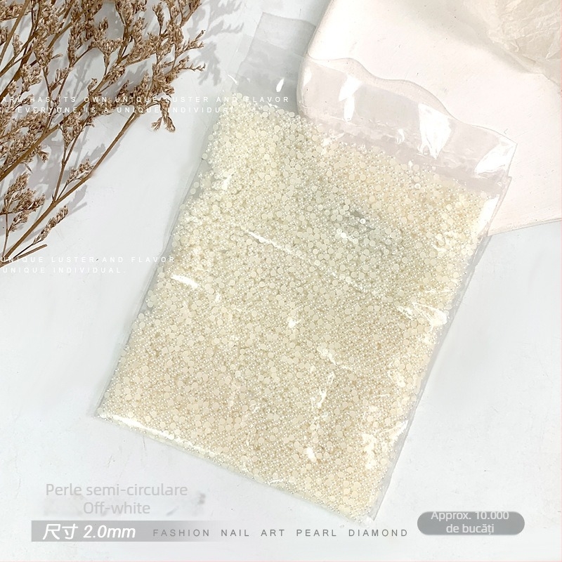 Rose forest accesorii pentru unghii cu perle — perle semi-rotunde cu bază plată, Materiale: plastic, perlă, rășină, Model: Flori, Iubire, Picătură de apă