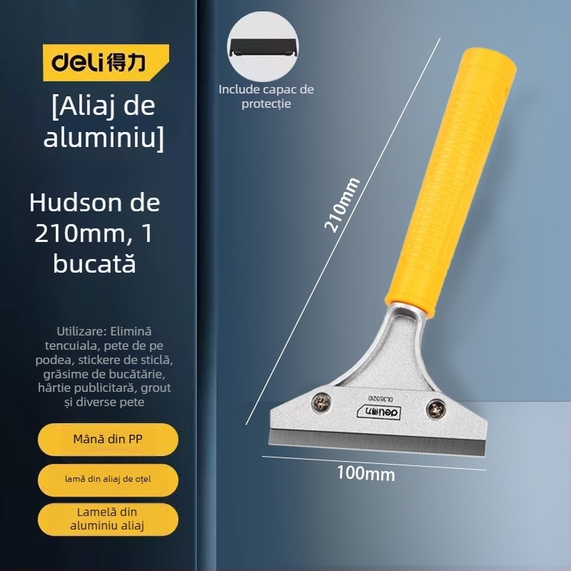 Lamă de raclat pentru sticlă cu margine extinsă pentru finisarea rosturilor și îndepărtarea adezivului; model: contactați serviciul pentru clienți; marcă: Altele