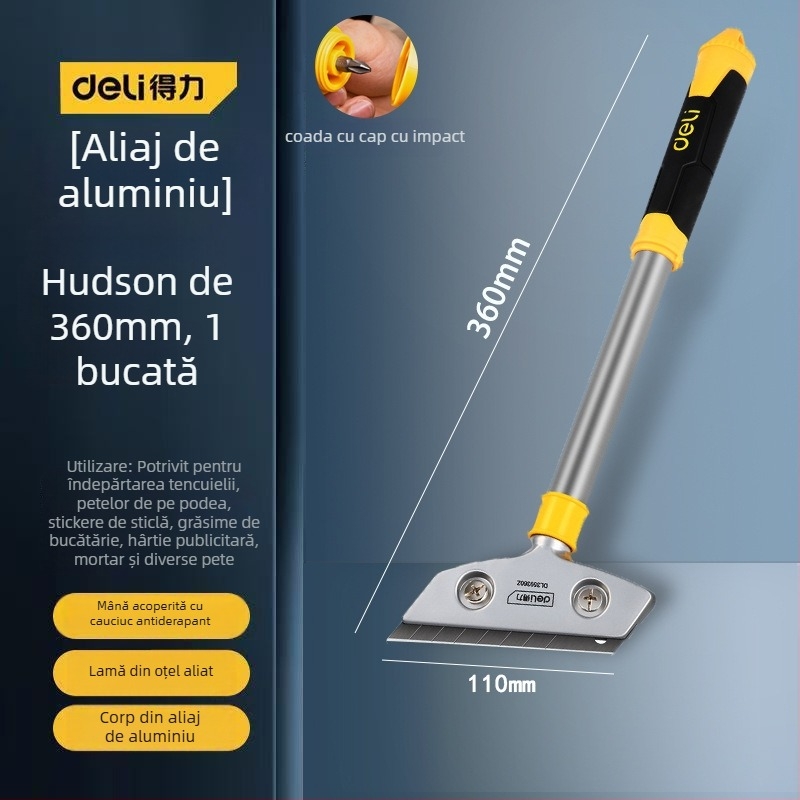 Lamă de raclat pentru sticlă cu margine extinsă pentru finisarea rosturilor și îndepărtarea adezivului; model: contactați serviciul pentru clienți; marcă: Altele