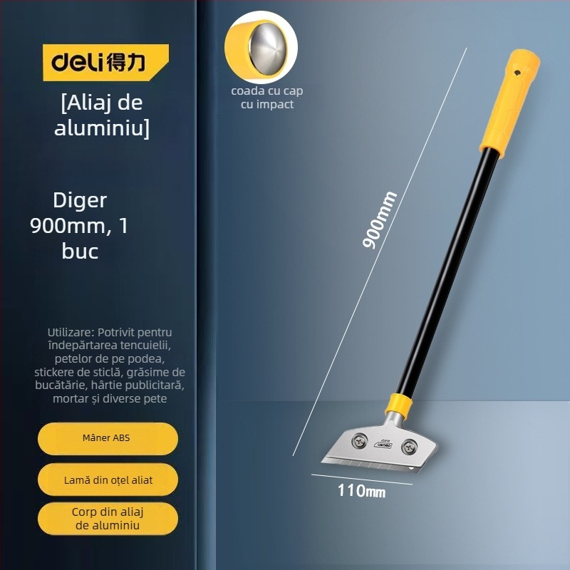 Lamă de raclat pentru sticlă cu margine extinsă pentru finisarea rosturilor și îndepărtarea adezivului; model: contactați serviciul pentru clienți; marcă: Altele