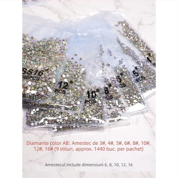 Bijuterii pentru unghii cu maimuță mică, diamante imitatie austriece, oxid de aluminiu, ambalaj de bază