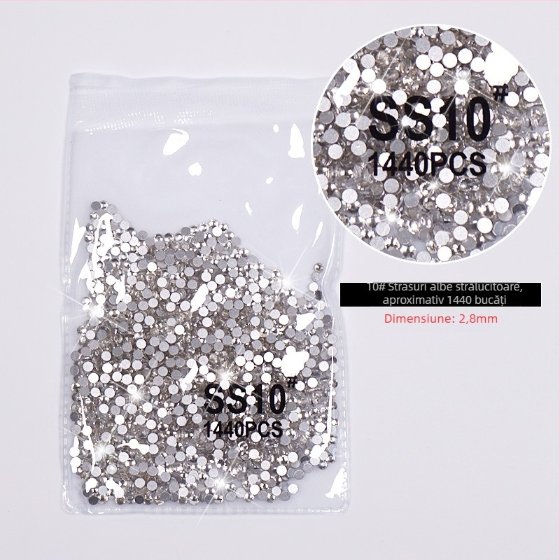 Bijuterii pentru unghii cu maimuță mică, diamante imitatie austriece, oxid de aluminiu, ambalaj de bază