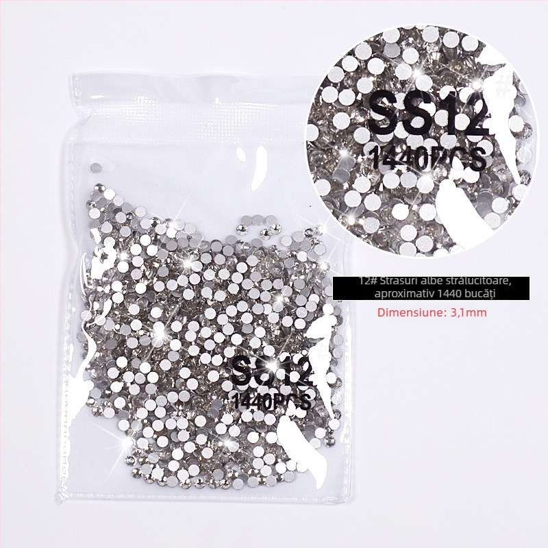 Bijuterii pentru unghii cu maimuță mică, diamante imitatie austriece, oxid de aluminiu, ambalaj de bază