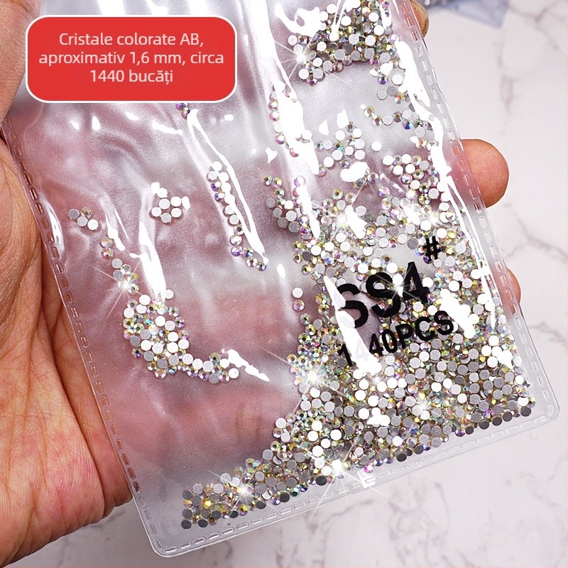 Bijuterii pentru unghii cu maimuță mică, diamante imitatie austriece, oxid de aluminiu, ambalaj de bază