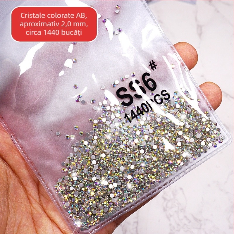 Bijuterii pentru unghii cu maimuță mică, diamante imitatie austriece, oxid de aluminiu, ambalaj de bază