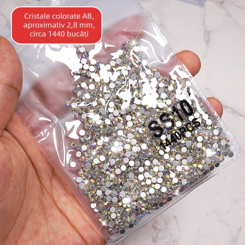 Bijuterii pentru unghii cu maimuță mică, diamante imitatie austriece, oxid de aluminiu, ambalaj de bază