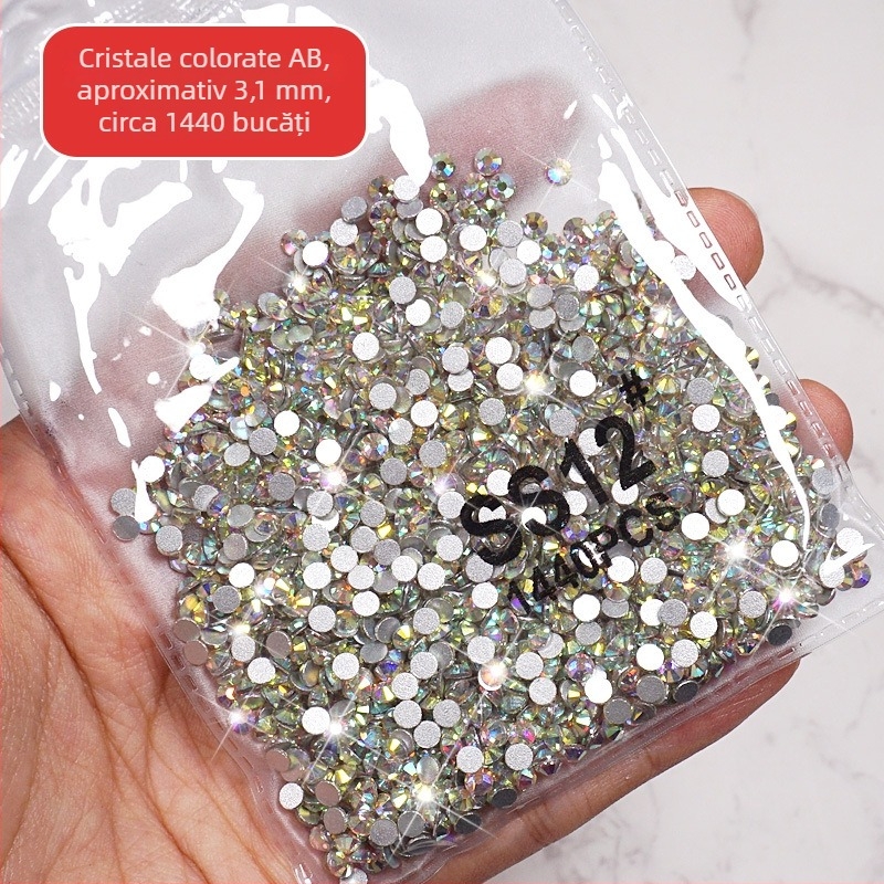 Bijuterii pentru unghii cu maimuță mică, diamante imitatie austriece, oxid de aluminiu, ambalaj de bază