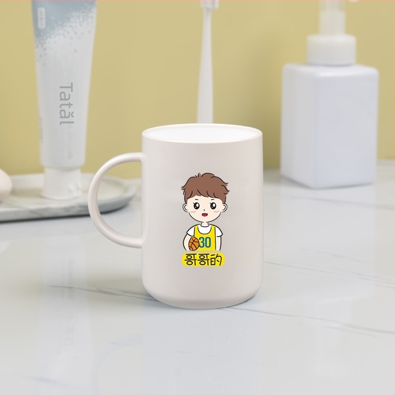 Set de cești pentru periuția de dinți și clătire a gurii, familie (părinte și copil), 3–5 membri, din plastic