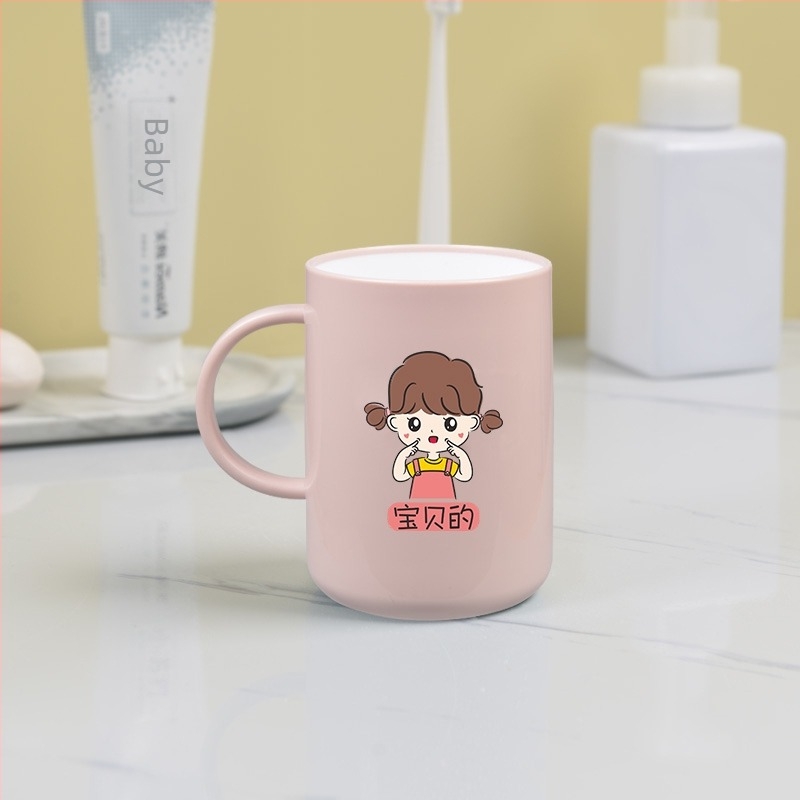 Set de cești pentru periuția de dinți și clătire a gurii, familie (părinte și copil), 3–5 membri, din plastic