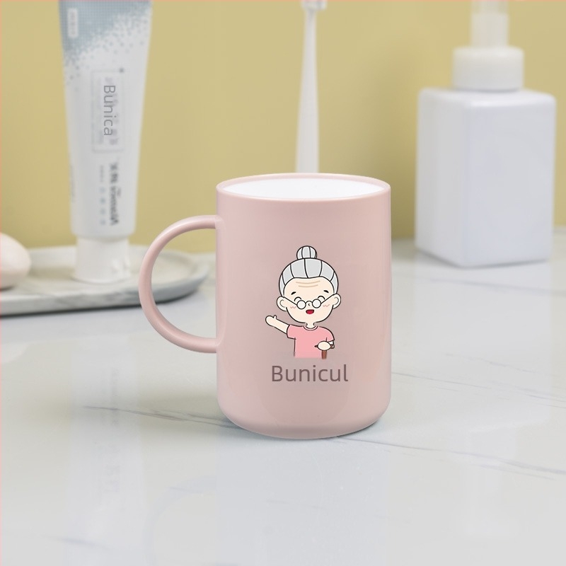 Set de cești pentru periuția de dinți și clătire a gurii, familie (părinte și copil), 3–5 membri, din plastic