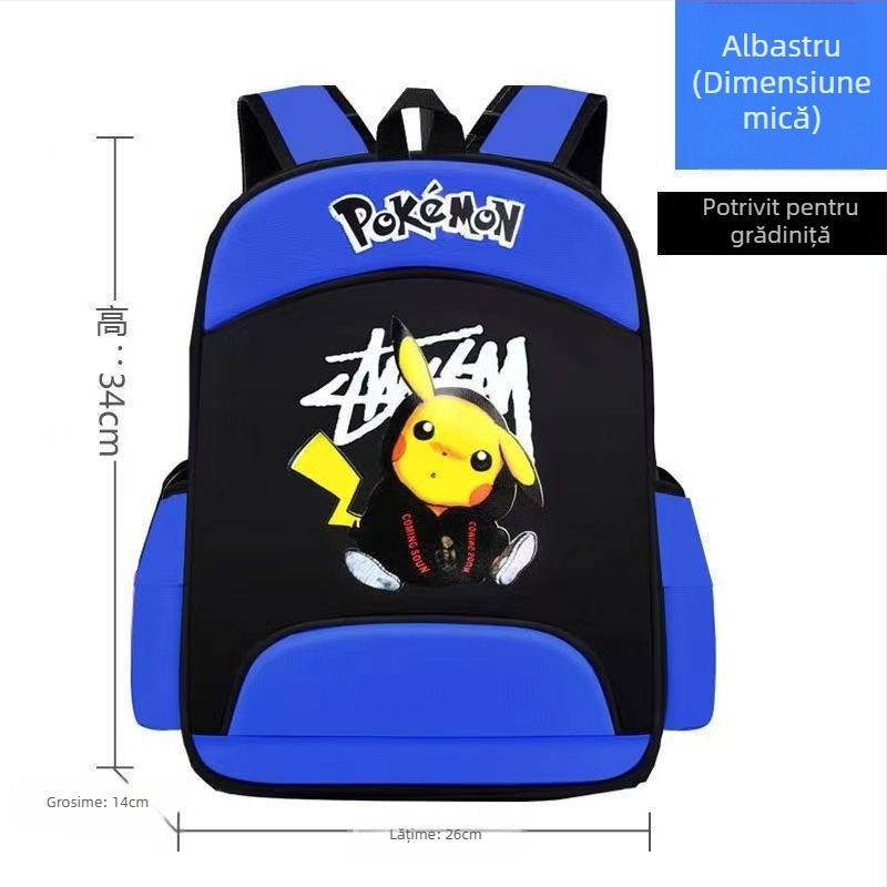 Rucsac școlar unisex pentru învățământ primar, model desen animat, țesătură Oxford, respirabil, impermeabil, durabil