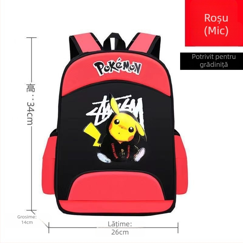 Rucsac școlar unisex pentru învățământ primar, model desen animat, țesătură Oxford, respirabil, impermeabil, durabil