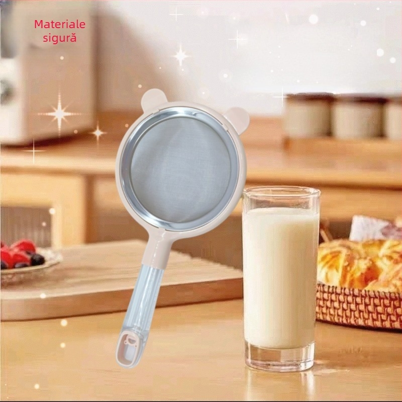 Nothing Cernător de făină – Sita multifuncțională cu filtru pentru lapte de soia, strecurător pentru hrana bebelușilor și lichid pentru tarte cu ou