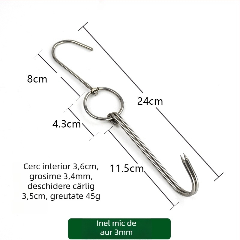 Frigărui pentru grătar din oțel inoxidabil, design neregulat, cârlige duble, Rongyang