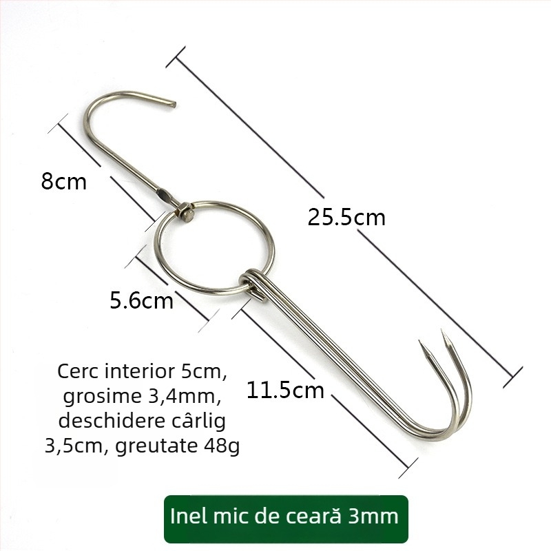 Frigărui pentru grătar din oțel inoxidabil, design neregulat, cârlige duble, Rongyang