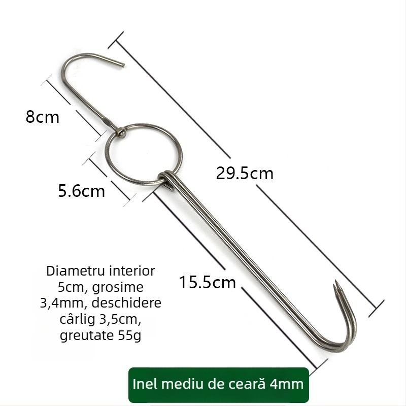 Frigărui pentru grătar din oțel inoxidabil, design neregulat, cârlige duble, Rongyang
