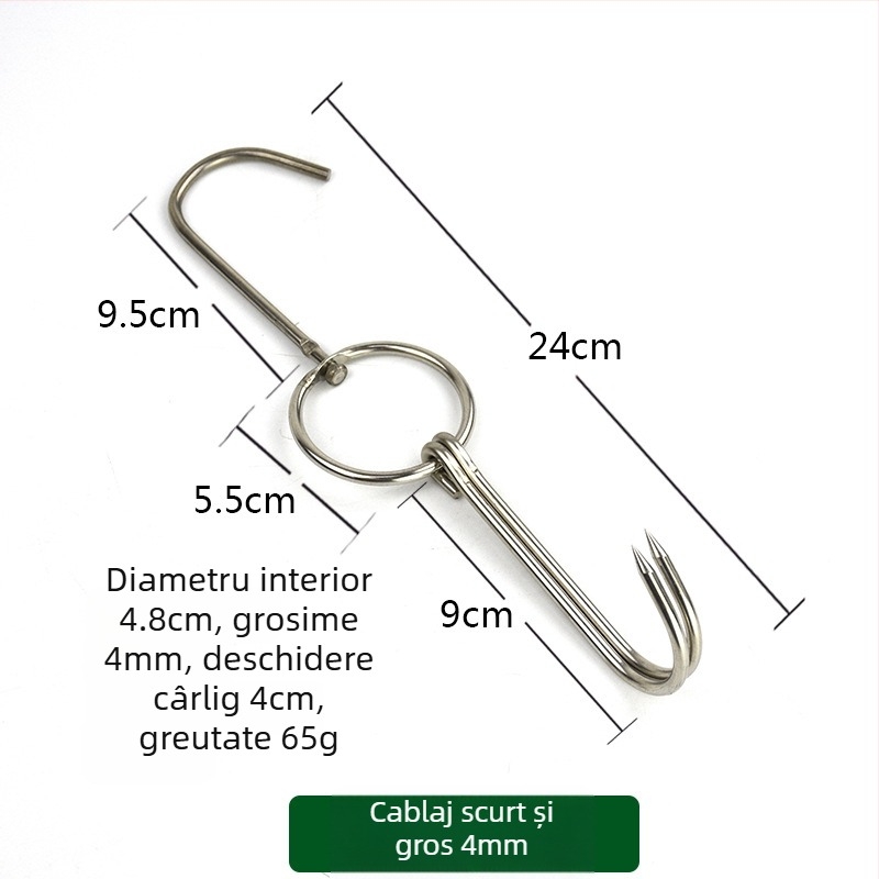 Frigărui pentru grătar din oțel inoxidabil, design neregulat, cârlige duble, Rongyang